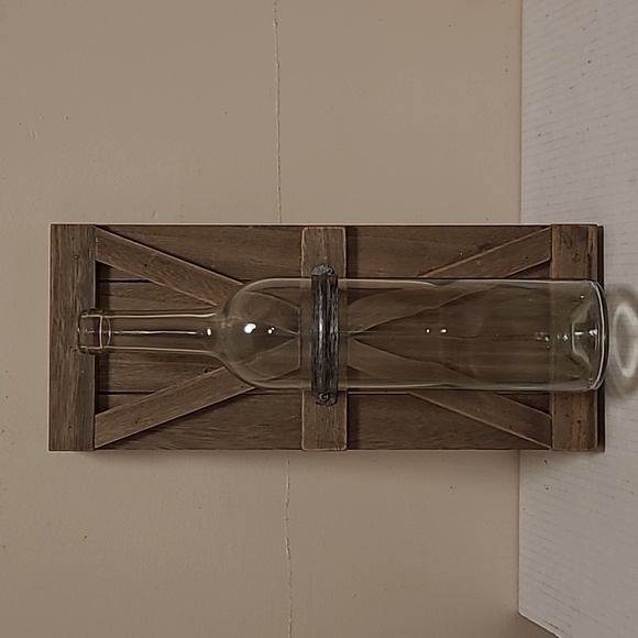 Beautiful Wood Board with Glass Bottle Wall Sconce - Picture 11 of 15